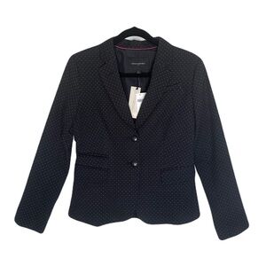Banana Republic Easy Care Women’s Blazer Jacket Black with White Dots